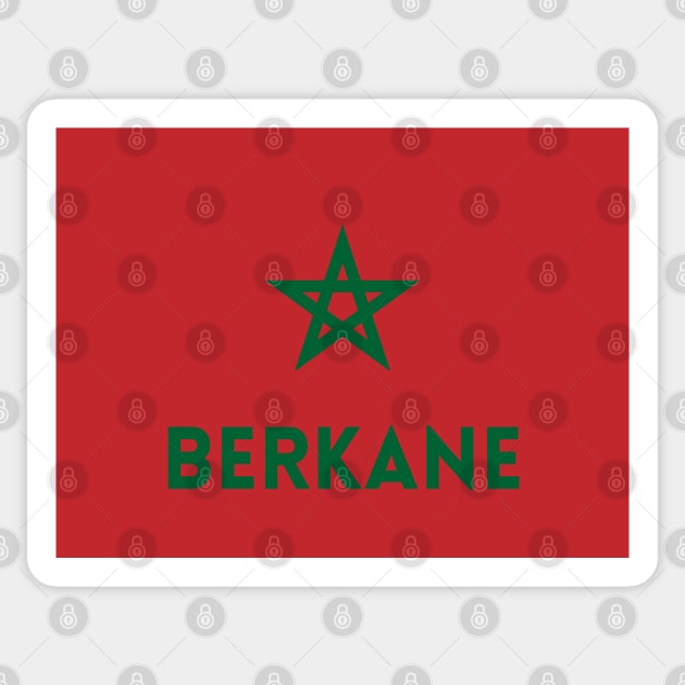 Berkane City in Moroccan Flag Sticker by aybe7elf